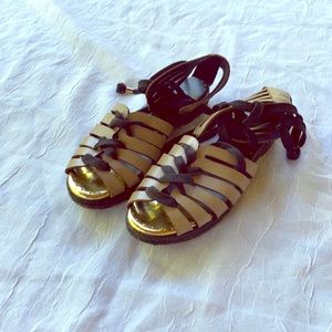 Derek Lam Ankle Lace Leather Sandals Sz 7